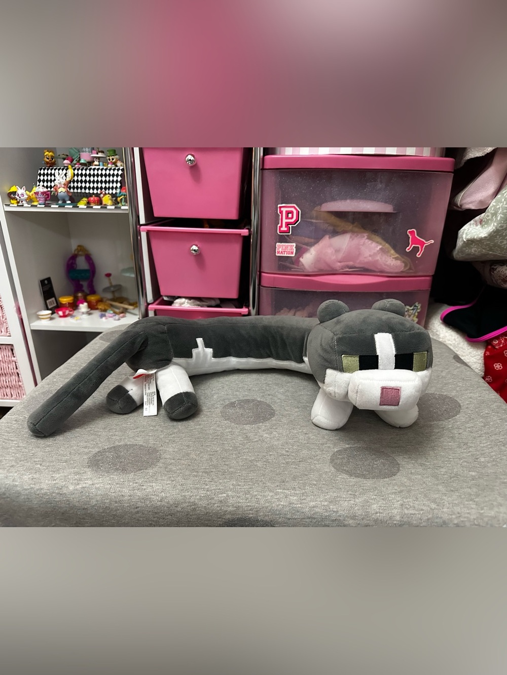 Minecraft Cat Long Pillow Plushie Stuffie Plush